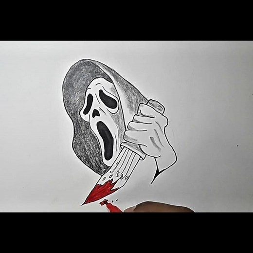 how to make scary movie drawing #trending #howtomakechocolateathome #drawing