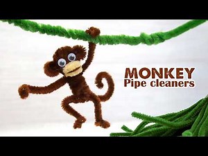 🐒EASY Monkey Pipe Cleaner | How to make pipe cleaner animals step by step