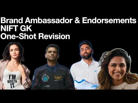NIFT GK I Brand Ambassador & Endorsements | One-Shot Revision