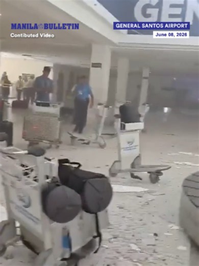 Passengers and airport personnel were seen outside General Santos International Airport after a magnitude 7.8 earthquake struck Sarangani, and the Civil Aviation Authority of the Philippines (CAAP) has temporarily suspended operations following a tsunami warning issued by the Philippine Institute of Volcanology and Seismology (Phivolcs). The suspension was ordered to ensure the safety and integrity of airport facilities and equipment. (Contributed video) #MBNews #ManilaBulletin #News #NewsPH