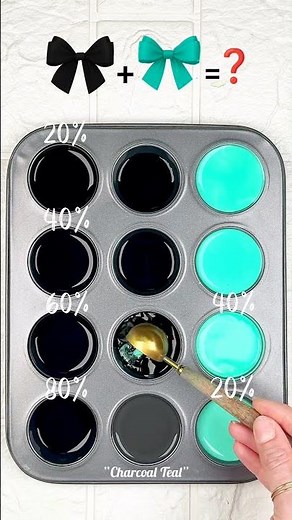 “From Charcoal to Teal: 4 Stunning Dark Teal Color Mixes!” #colormixing #colormix #colorpalette