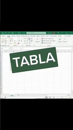 Un forma de cómo realizar una tabla en Excel🧠 #excel #excelyfinanzas #exceltips #shorts #tutorial