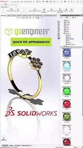 Appearances bring your SOLIDWORKS models to life. There's a robust appearance library available out of the box and here, we'll show you how to apply any appearance you want to your models to make them shine! #rendering #tutorial #SOLIDWORKS | GoEngineer