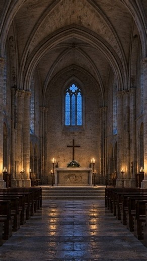 A Quiet Night in an Empty Monastery | Gregorian Chant #shorts