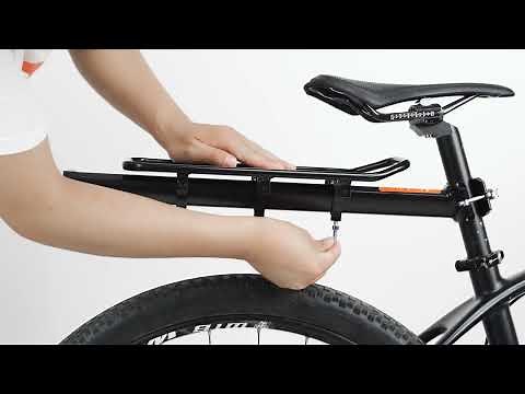 リアキャリア 自転車用荷台キャリア 軽量で耐久性ありの高強度アルミニウム合金製 簡単脱着式 反射板付 HJ1009 ROCKBROS ロックブロス