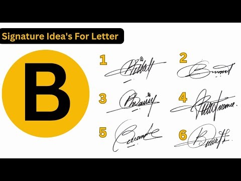 B signature style | Signature Ideas of letter B | Initial signature styles for B | B signature easy