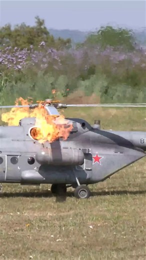 Fire on start-up for Giant RC Helicopter