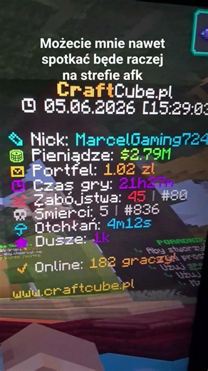 jak uda sie zdobyc 1000 subów do wakacji to zaczynam robic live #craftcube #minecraft #survival