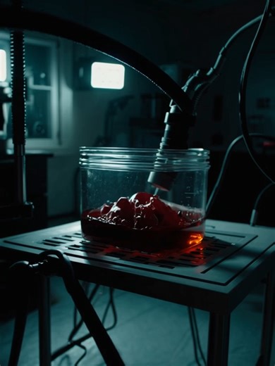 SCP-009 is a liquid similar in appearance to water, but with a distinctive red coloration. Its molecular composition is anomalously similar to H₂O, with one key difference: SCP-009 freezes at 34°C (93.2°F) and melts at lower temperatures. This reversed thermal behavior causes it to remain in a solid (ice) state at human body temperature, and it begins melting when exposed to colder environments. Anomalous Properties: SCP-009 actively converts water (including blood, sweat, and internal bodily fl