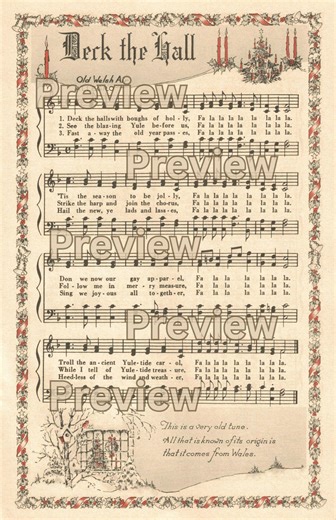 Vintage Christmas Carol Sheet Music, Hymn Printable (digital Download) - Etsy