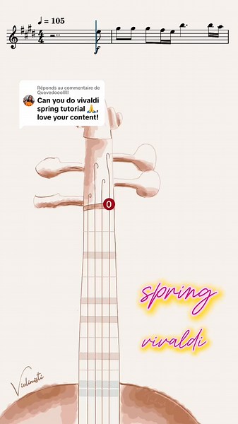 Learn to Play Vivaldi's Spring on Violin | Beginner Tutorial