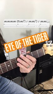 Eye of the tiger riff #reels #survivor #rocky #guitar #rock #guitarriff #guitarlessons #boxing #trendingreels #music #blackstaramps | Damien Roy Guitar Music Lessons