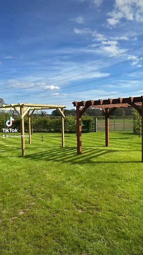 A quick video to show the pergola styles we offer. Which one would you choose? #pergola #woodworking #outdoors #carpentry #gardenstructures #fyp #viralreels | Rustic Dreams