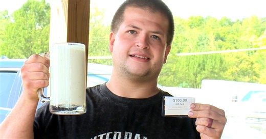 Man chugs 24 ounces of ranch in 10 seconds at Belding competition