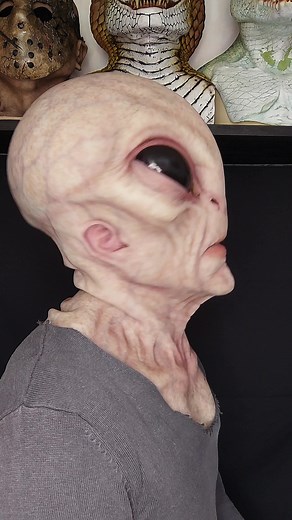 Masque d'Extraterrestre en Silicone pour Halloween