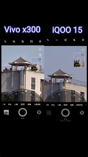 iQOO 15 vs Vivo x300 camera zoom test