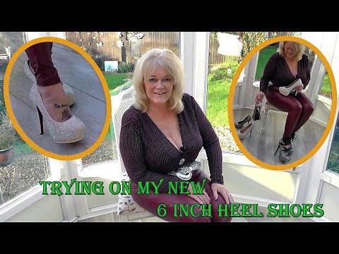 Trying on My New 6 inch Heel Shoes