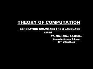 GENERATING GRAMMAR FROM LANGUAGE - PART_1 || THEORY OF COMPUTATION