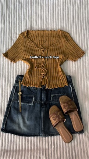 Stylish Knitted V-Neck Tops for Women