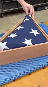 One of my favorite projects I've made, this beautiful memorial flag display case. #woodworking #woodworkingvideo #woodworkingproject #MemorialFlag #MadeInUSA | Mowder Woodwork