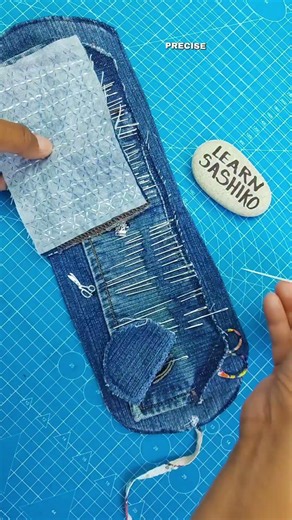 SASHIKO | Tracing and stitching a lot easier. #sashiko #beginnersewing #sewingtips