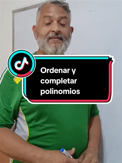 Los polinomios pueden ordenarse en forma decreciente y en forma creciente, a la vez que lo completamos. #profesor #matematica ##clases #polinomios