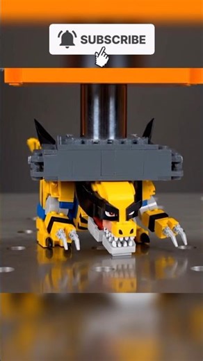 Hydraulic Press vs LEGO Dinosaur (Wolverine Suit) – Ultimate Adamantium Crush Test!