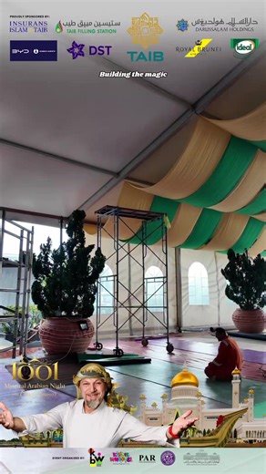 Setup day in progress for 1001 Mystical Arabian Night with Chef Ammar ✨ Belum buat reservation? Hubungi sekarang: 📞 673 732 7670 📞 673 224 1176 📞 673 723 8672 Tiktok @Chef Ammar Shop Official Title Sponsor : @TAIB.BN @Datastream Digital @BYDBrunei @royalbruneiairIines Ideal Brunei Official Collaboration Partner : @CBTL Brunei @Charcoal BBQ & Grill @MyTown Eating House @TheYayasanComplex