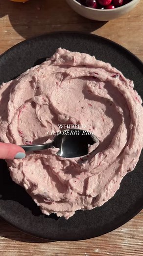 Whipped Cranberry Brie ✨A fun spin on everybody’s favorite holiday appetizer, made into a creamy, delicious (and easy) dip! #ad We make a super easy cranberry compote with fresh cranberries, orange juice and zest, a splash of maple syrup, and our favorite Simply Organic pure Madagascar vanilla extract and cinnamon. We always keep our pantry stocked with Simply Organic spices, but especially during the holidays! I think we go through a bottle of their vanilla extract a week in December 😅 Bookmar