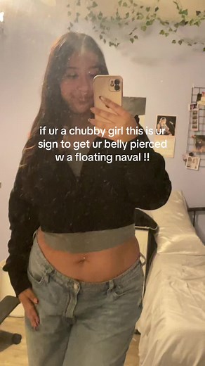 Floating Navel Piercings for Curvy Girls