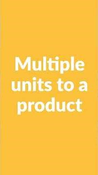 How to add multiple units to a product | Swipe Mobile App