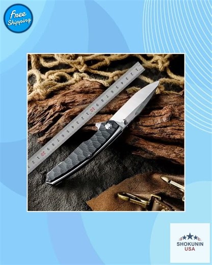 Venture D2 High Carbon Stainless Tool Steel Pocket Knife with Clip & G10 Handle