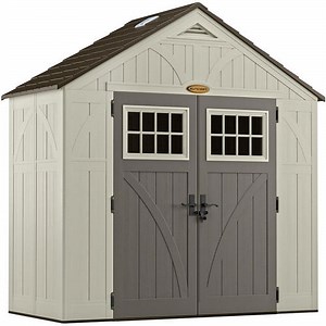 Suncast Tremont® Storage Shed for Backyard, Vanilla, 8'x4', 206 cu. ft.