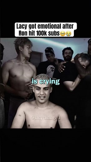 Lacy got emotional after Ron hit 100k subs😭🥹 #lacy #stableronaldo #sad #emotional
