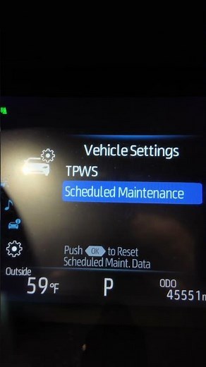Resetting the Toyota Camry Maintenance Indicator