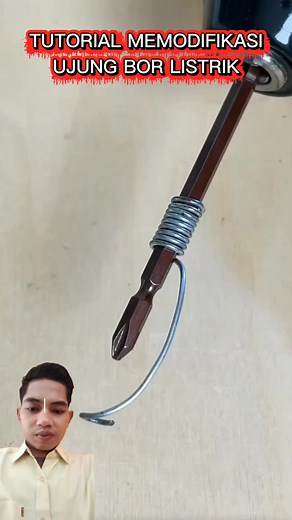 Tutorial Cara memodifikasi ujung bor ketika memasang baut #tutorial #skills #idekreatif #idedantrik #trending | Copen Lombok
