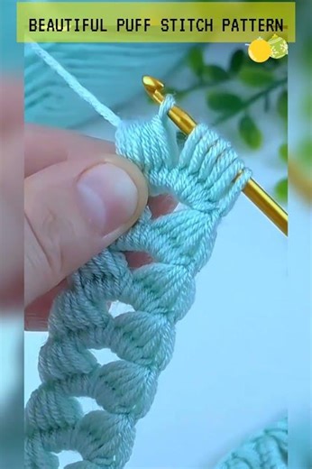 The Secret to Thick and Luxurious Crochet! Just One Puff Stitch Pattern #crochet #handcrochet