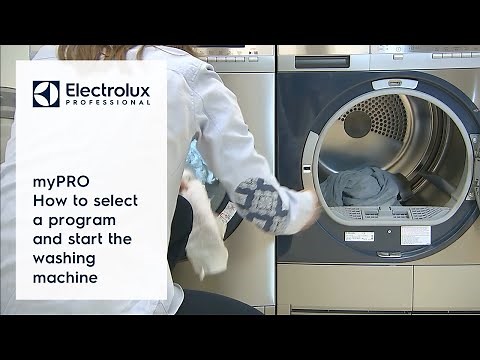 myPRO - How to select a program and start the washing machine | Electrolux Professional