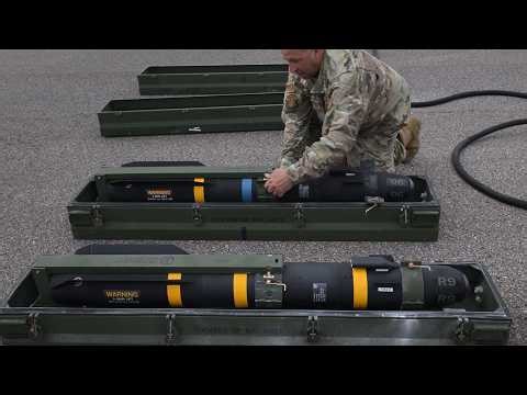 Loading AGM-114 Hellfire Missiles on a MQ-9 Reaper