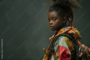 Fashion Show, New Collection Demonstration, Unusual Clothes, Bright Outfit, Uncomfortable but Interesting Clothes, Generative AI Illustration