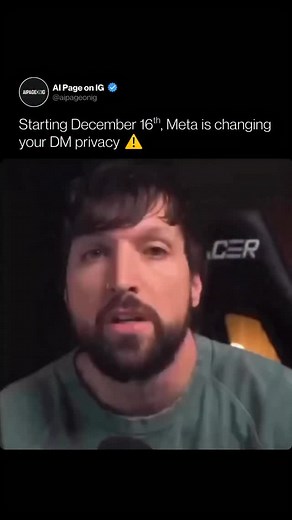 AI Page On IG on Instagram: "Meta is rolling out a major privacy policy update on December 16, 2025 — and it’s raising questions about how our messages and interactions are treated. 👀 Starting that day, Meta will begin using data from how people interact with its AI tools to personalize content and ads across Facebook, Instagram and related platforms. If you use Meta’s AI features, some of your text and voice prompts could be analyzed to improve AI responses and tailor what you see. Here’s the