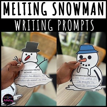 Melted Snowman Writing Craft Activity | Snowmen at Night for Winter & Christmas