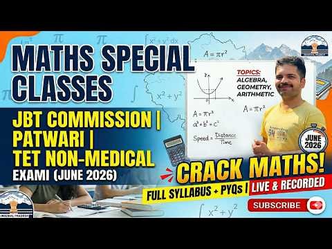 Maths special classes for JBT Commission, Patwari, TET non medical june 2026//Math preparation HPRCA