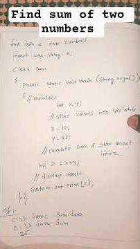 Find Sum of two numbers#javaee #javaprogramming#codinglife #trending#codingtips#codingshorts #viral
