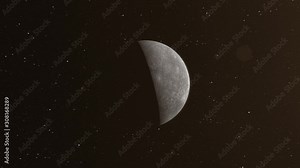 Realistic CGI Mercury Distant Full Orbit