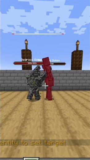 Bedrock Golem vs Netherite Golem (Minecraft Mob Battle)