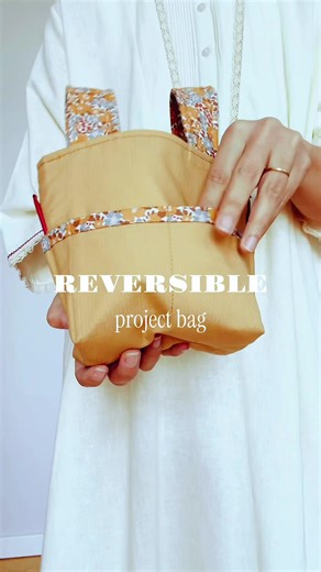 The perfect project bag! 😍 I’ve designed my very first hand-sewn bag and I’m absolutely thrilled with it! My search for the perfect project bag felt never-ending… so I finally took a chance and made the bag of my dreams. It’s fully reversible, so you can use either side — and since one side is a bit fancier, it can double as a mini tote too! And drum rolls please 🥁… this will be a pattern, so you’ll be able to make one too! 😍🫶🏼🥳 Wish me luck, lovelies! #sewingprojects #sewingpatterns #proj
