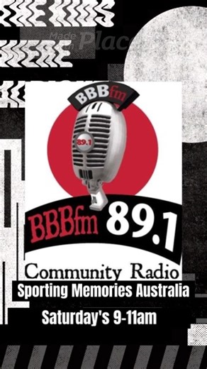It's Friday afternoon and you know what that means? That's right, the Sporting Memories Australia program is back tomorrow morning from 9am Catch Emma & Richard as they chat about all things sport. | BBBfm 89.1 Community Radio