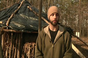 This college student lives in the woods to prove a very important point.