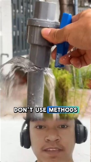 Fix a Leaky PVC Pipe WITH WATER STILL RUNNING?! 💧🔧 (No Shut-Off Needed!) #shorts #viralvideo #diy